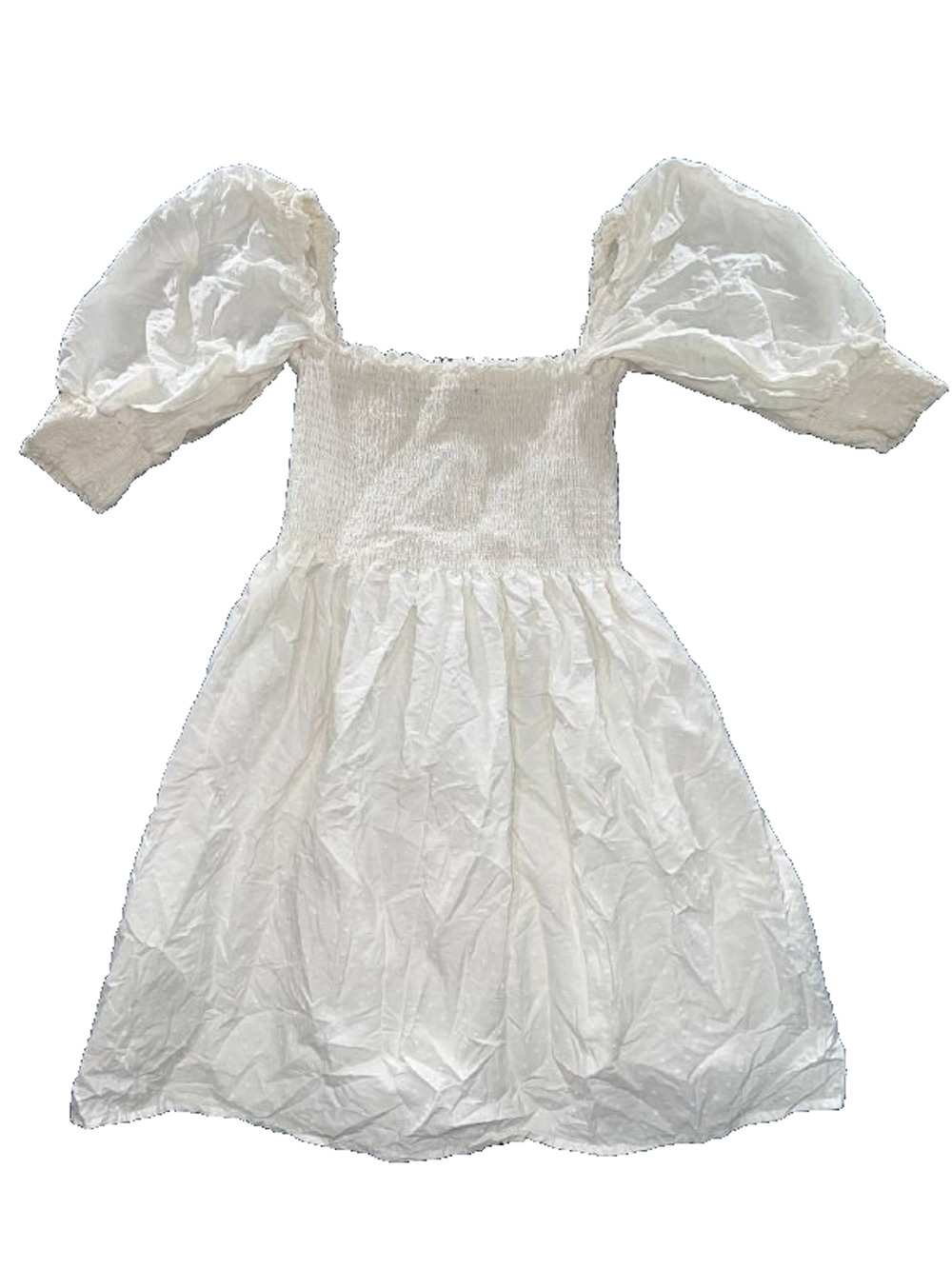 KOURT kids Cotton Preppy calypso mini dress White Large A008278